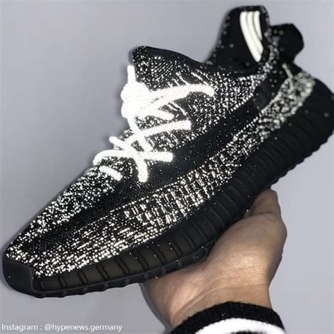 yeezy 350 black reflective|black static reflective 350 v2.